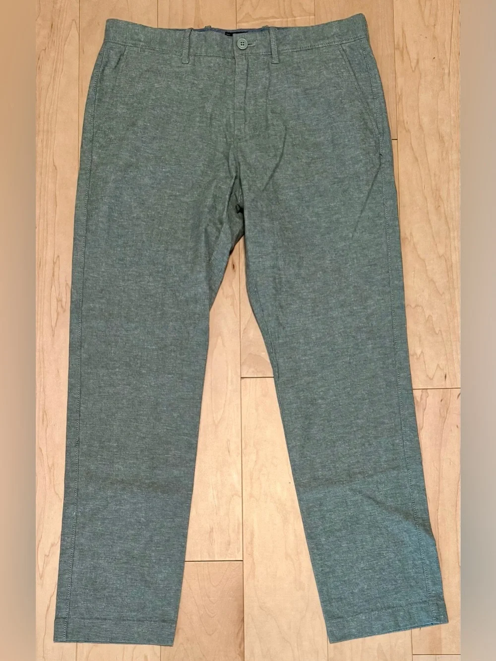 NWT J. Crew Cotton Linen Chino Pants 770 Straight Fit Green Men’s 31x30